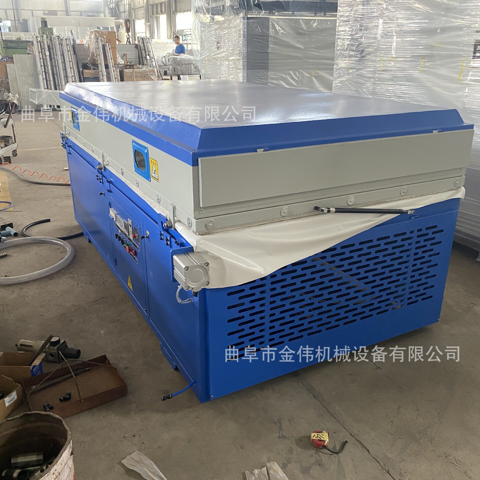 侧出仓手拉工作台硬包吸塑机 格栅板皮革墙布PVC吸膜机真空覆膜机