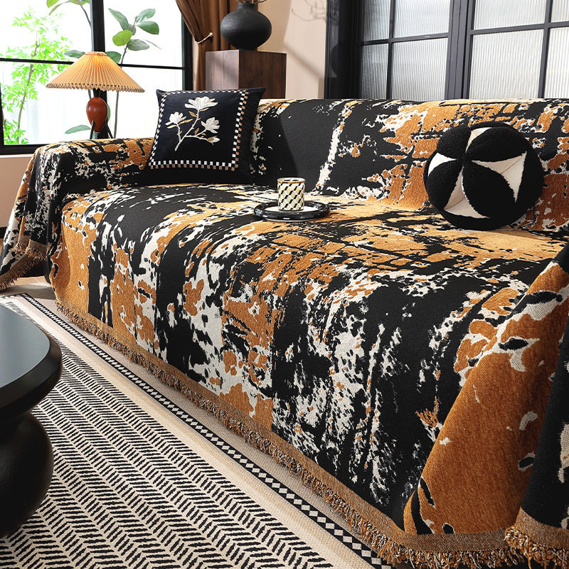 沙发盖布2025新款双面雪尼尔沙发巾四季通用一整张全盖沙发垫套罩