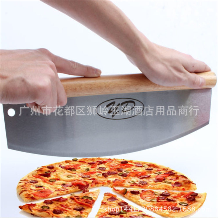 披萨摇刀披萨大摇刀披萨轮刀月牙刀商用披萨切刀大饼切刀煎饼切刀