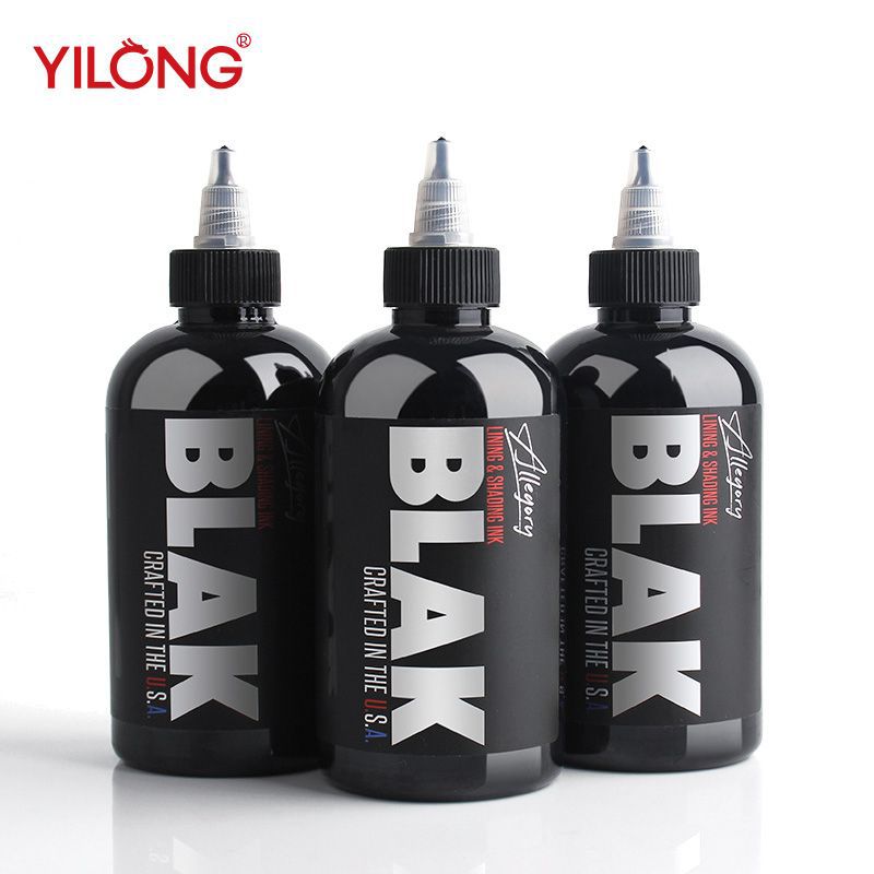 异龙纹身色料黑色银丹斯色料240ML寓言色料纹绣颜料纹身器材批发