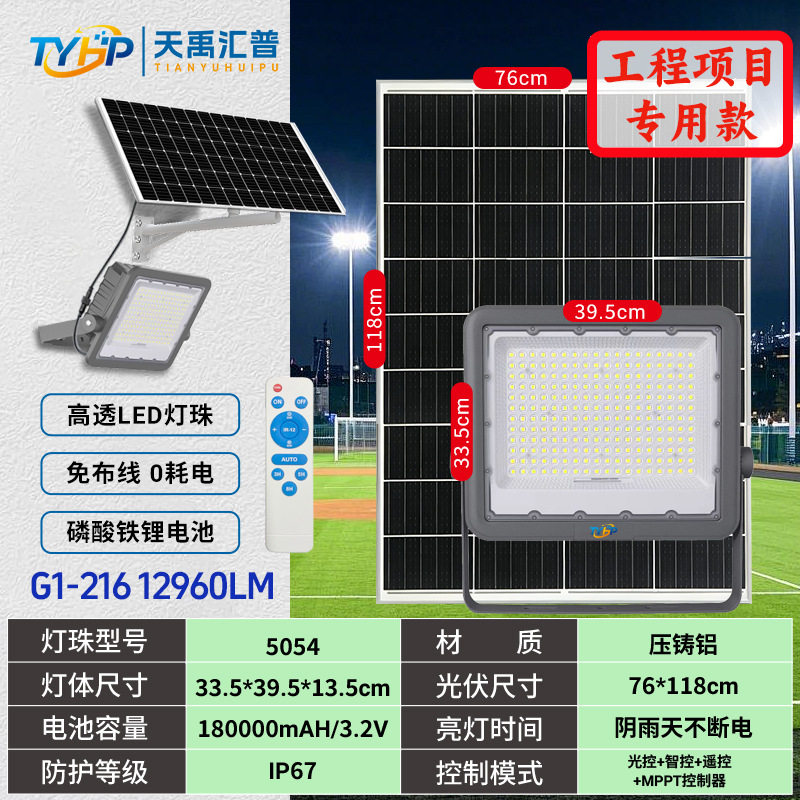太阳能户外防水LED投光灯