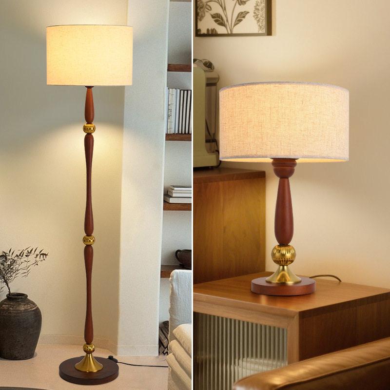 中古风落地灯客厅高级感沙发旁边氛围灯卧室灯装饰床头柜立式台灯