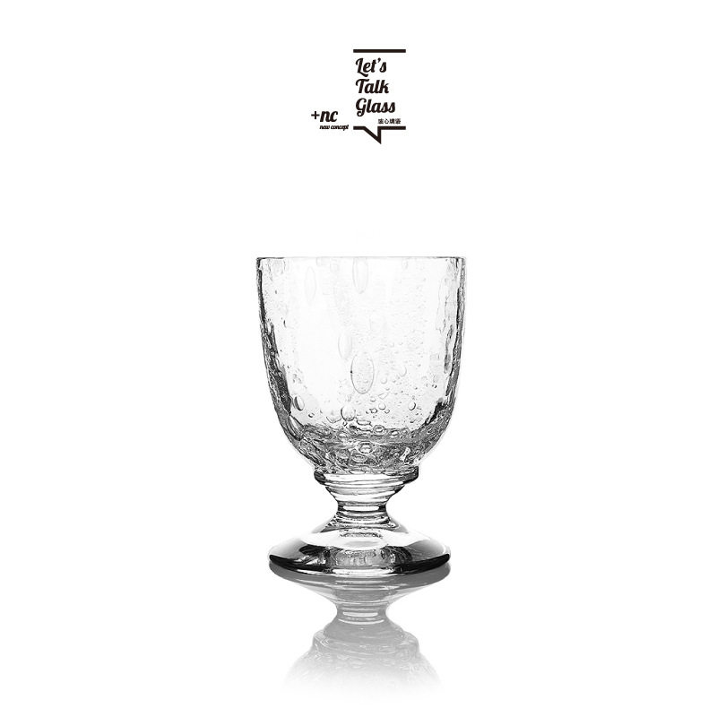 玻心璃语 非白高脚主人杯 水晶玻璃杯 手工匠人创意设计茶杯 茶具