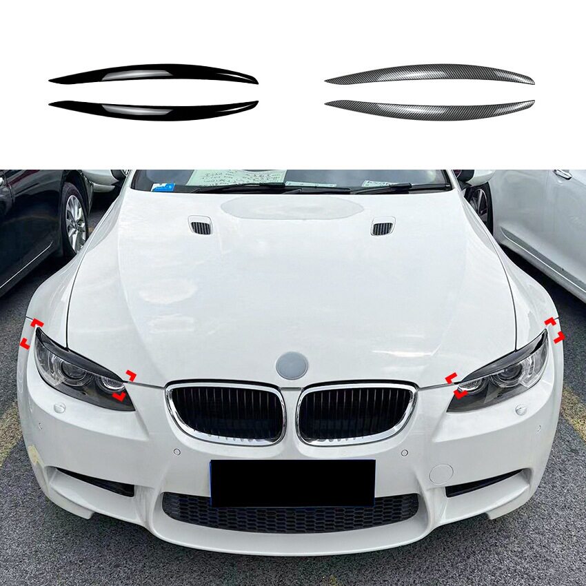 适用宝马3系 E90 M3 E92 E93 前期大灯灯眉车贴外饰改装