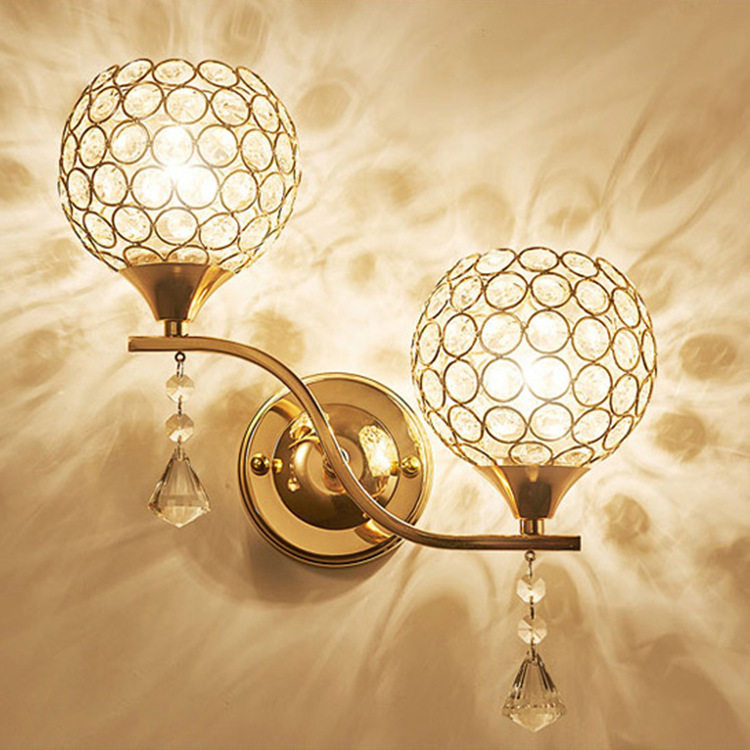 现代简约壁灯，客厅、走廊、过道、卧室，高档手工LED水晶壁灯