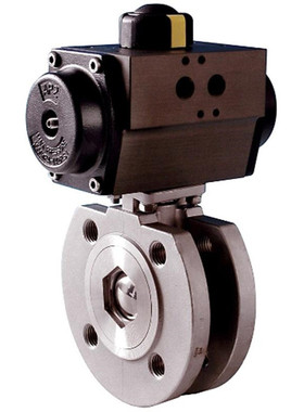 VAPO排水阀S15D100-4D双向晶圆型球阀 带法兰连接PN16