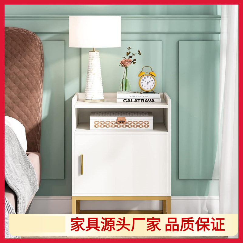 现代简约白色带橱储物柜