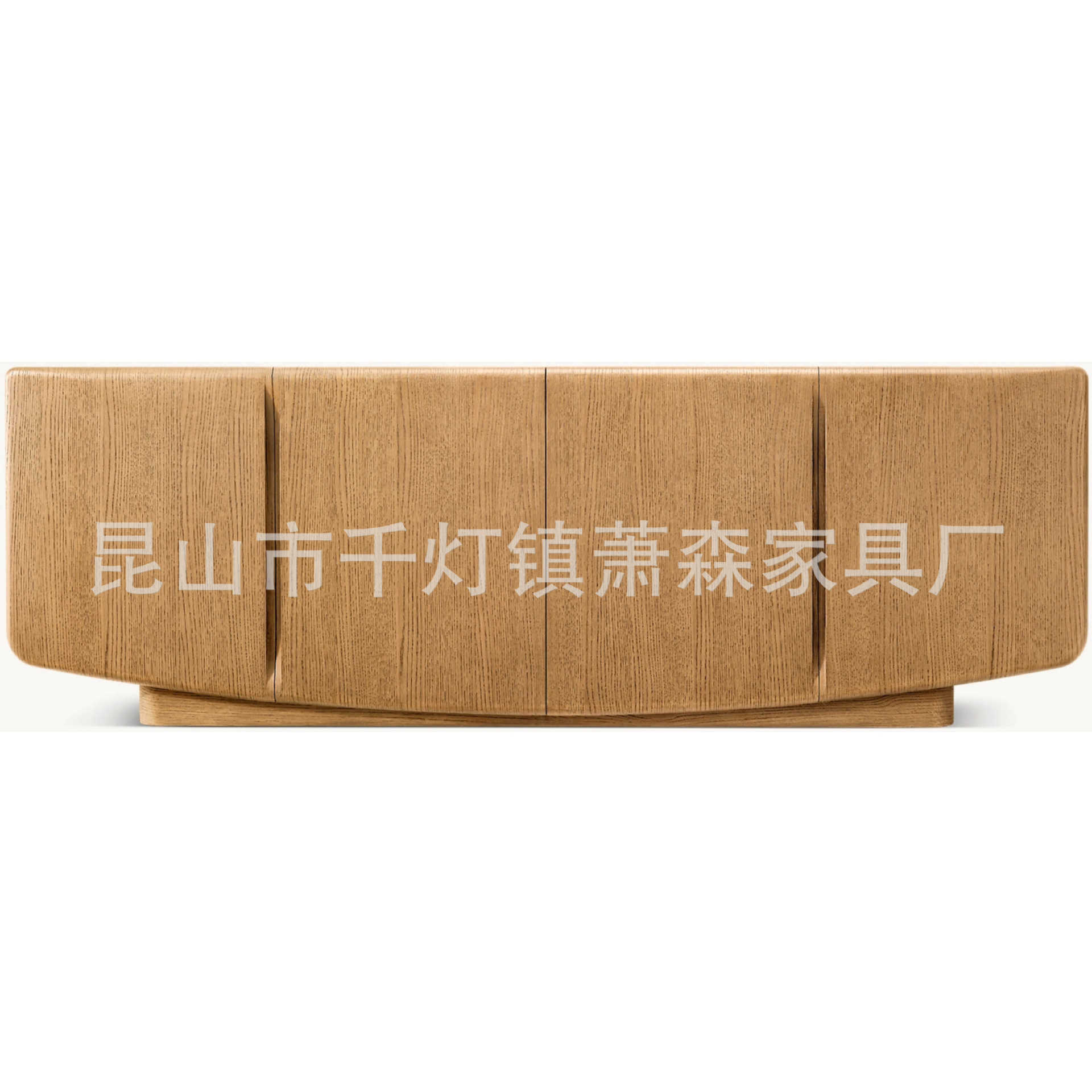 RH达利亚四门媒体控制台电视柜餐边柜高端豪华储物柜