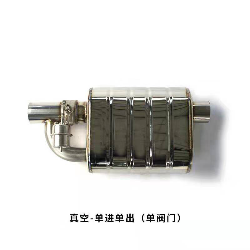直销汽车阀门鼓厂家不锈钢改装排气管耐用涡轮圆筒增压消声器