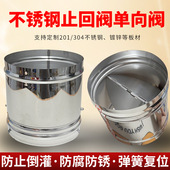 2026304不锈钢止回阀201圆形密闭阀烟道管道止逆阀镀锌截止阀方形