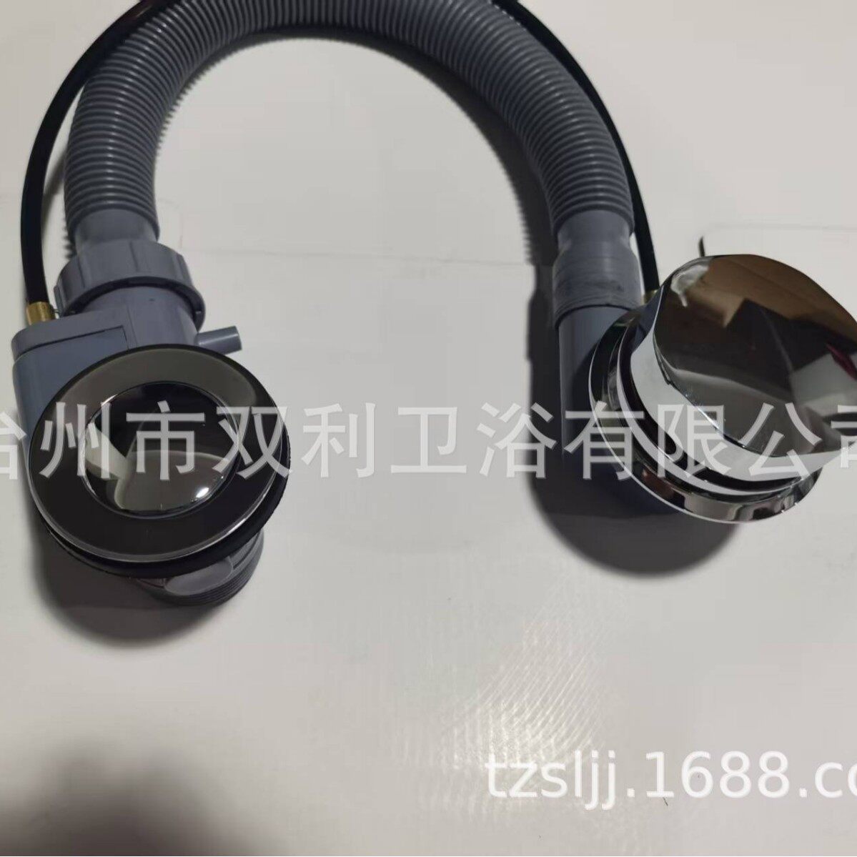 手轮旋转式浴缸多功能下水器进水排水溢水连体三合一多功能下水器