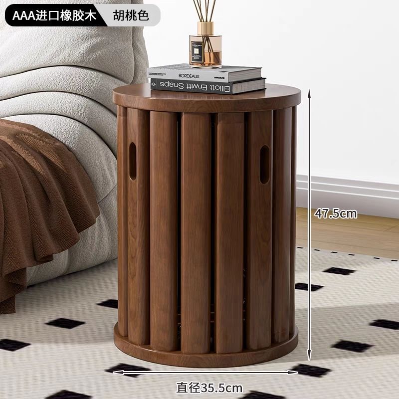 实木圆凳子茶几家用可叠放凳原木新中式叠叠乐现代吃饭登子餐桌凳
