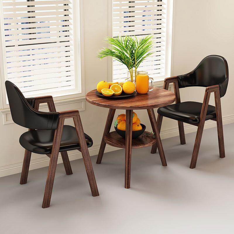 阳台茶桌椅组合洽谈小圆桌茶几桌子椅子一桌二椅套装休闲桌椅组合