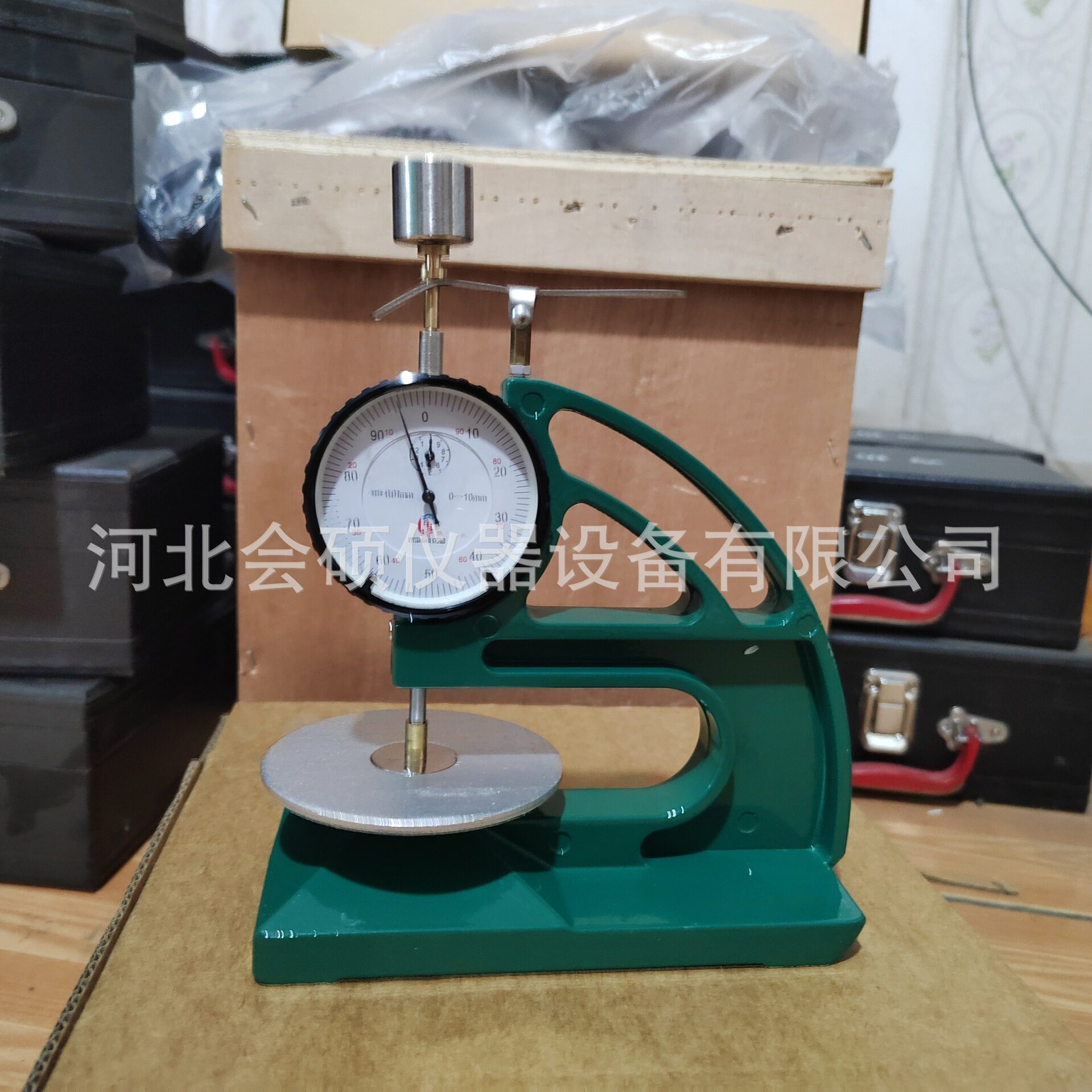 橡胶试片拉伸厚度测试仪 橡胶塑料测厚仪 电子指针指读式测厚仪