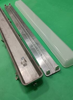 厂家led三防灯支架1P65隧道灯T8单管中性包装不锈钢压铸铝三防灯