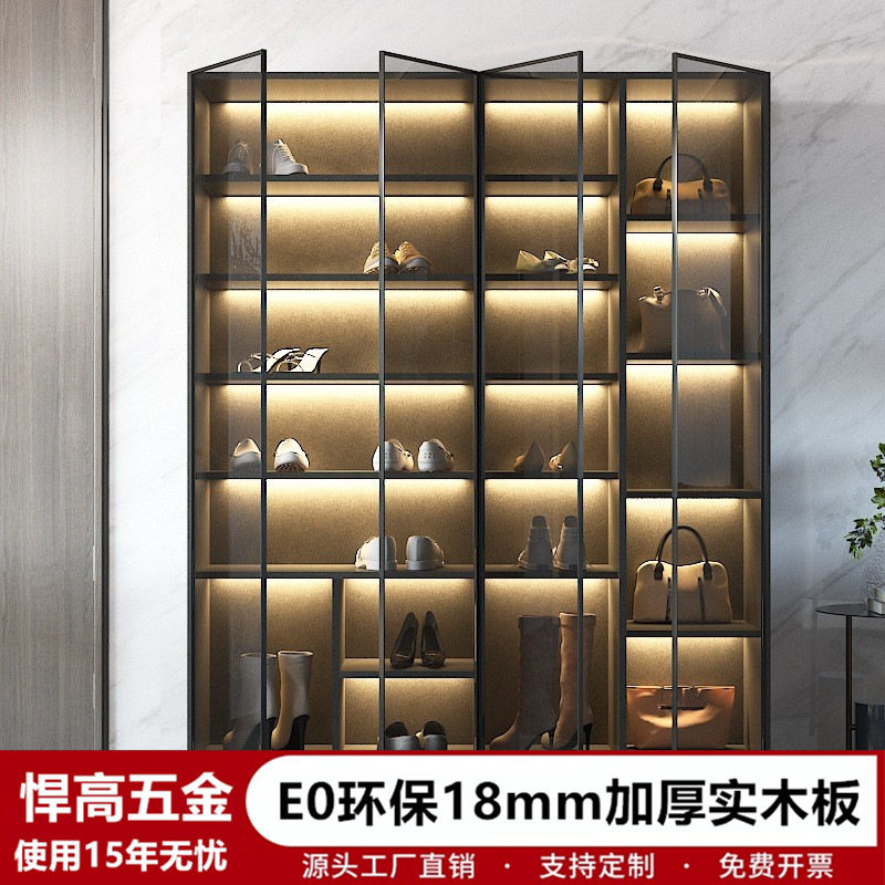 意式极简实木大容量鞋柜