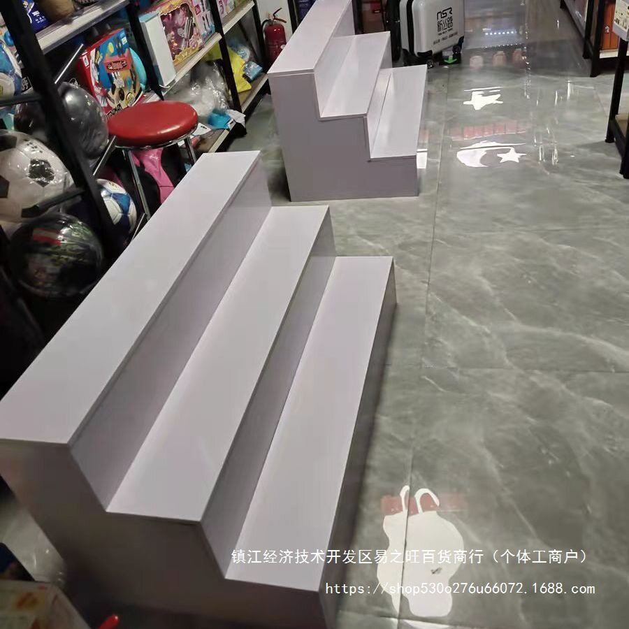 台阶中岛柜梯形货架置物架台鲜花礼品柜子阶梯式鞋架化妆品展示柜