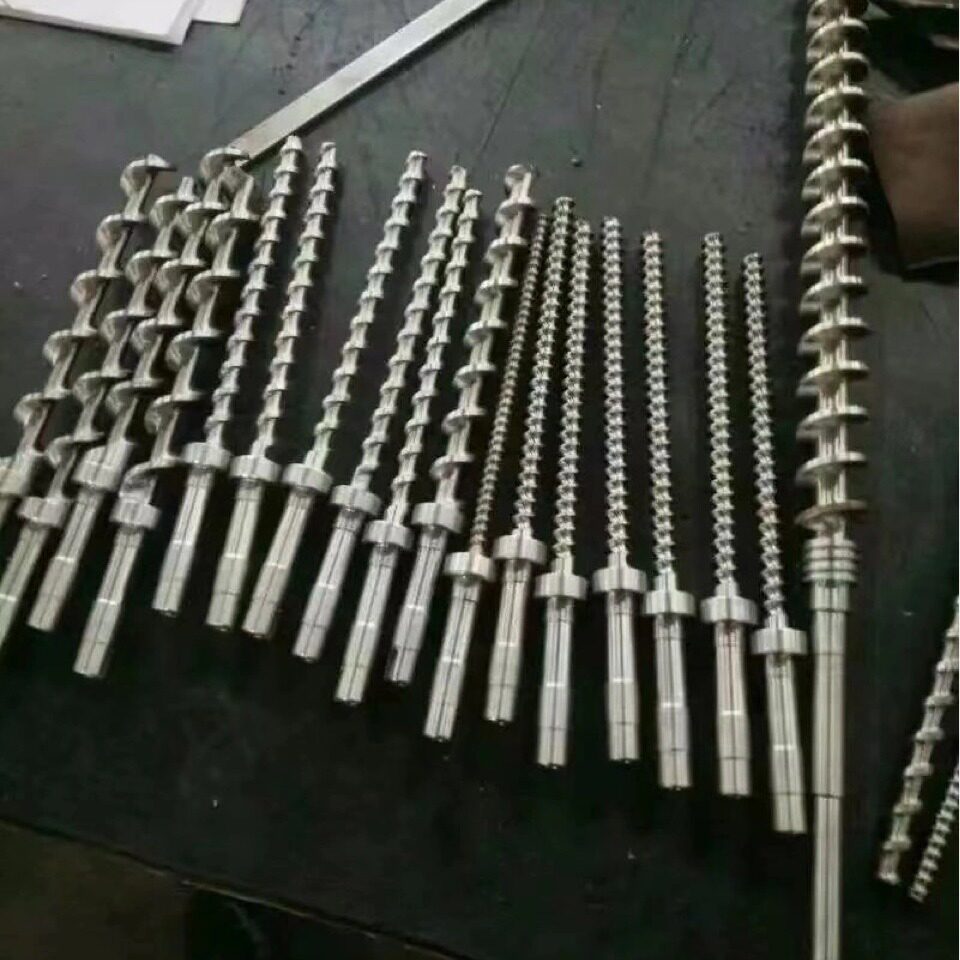 工业合金螺杆螺筒注塑挤出机造粒吹膜机锥机械配件多规格供应厂家