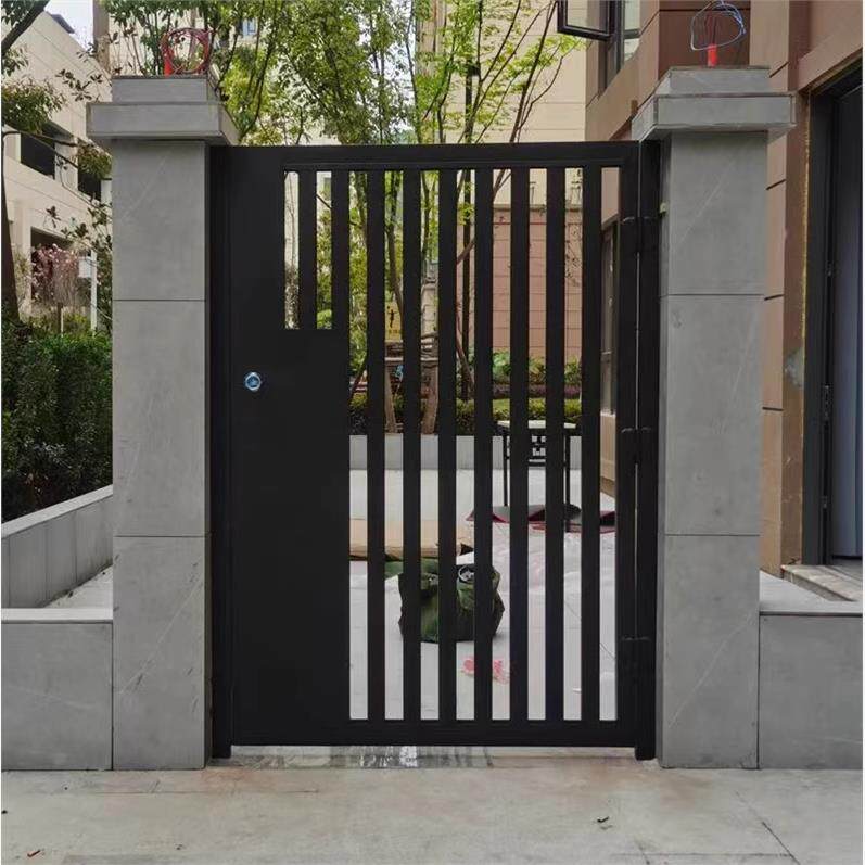 户外铁艺大门庭院门别墅院门农村花园栅栏铁门新中式单双开防盗门