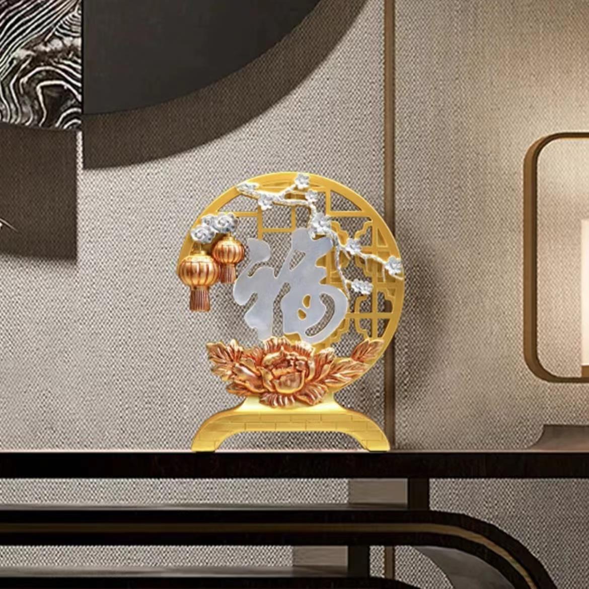 摆件装饰品乔迁礼品客厅酒柜电视柜玄关家居现代轻奢创意福工艺品