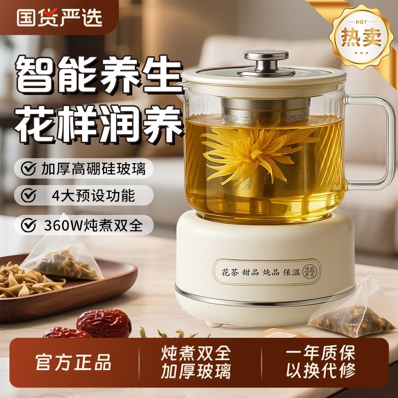现代养生壶加厚玻璃保温家用多功能办公室烧水迷你型煮茶壶花茶壶