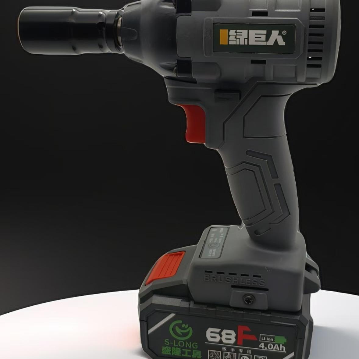 绿巨人无刷电动冲击扳手套筒风炮锂电池无刷架子工充电扳手8903-2