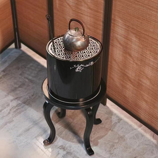 立木堂北美雪松木火钵套组茶空间围炉煮茶碳炉桌碳炉茶几组合套装