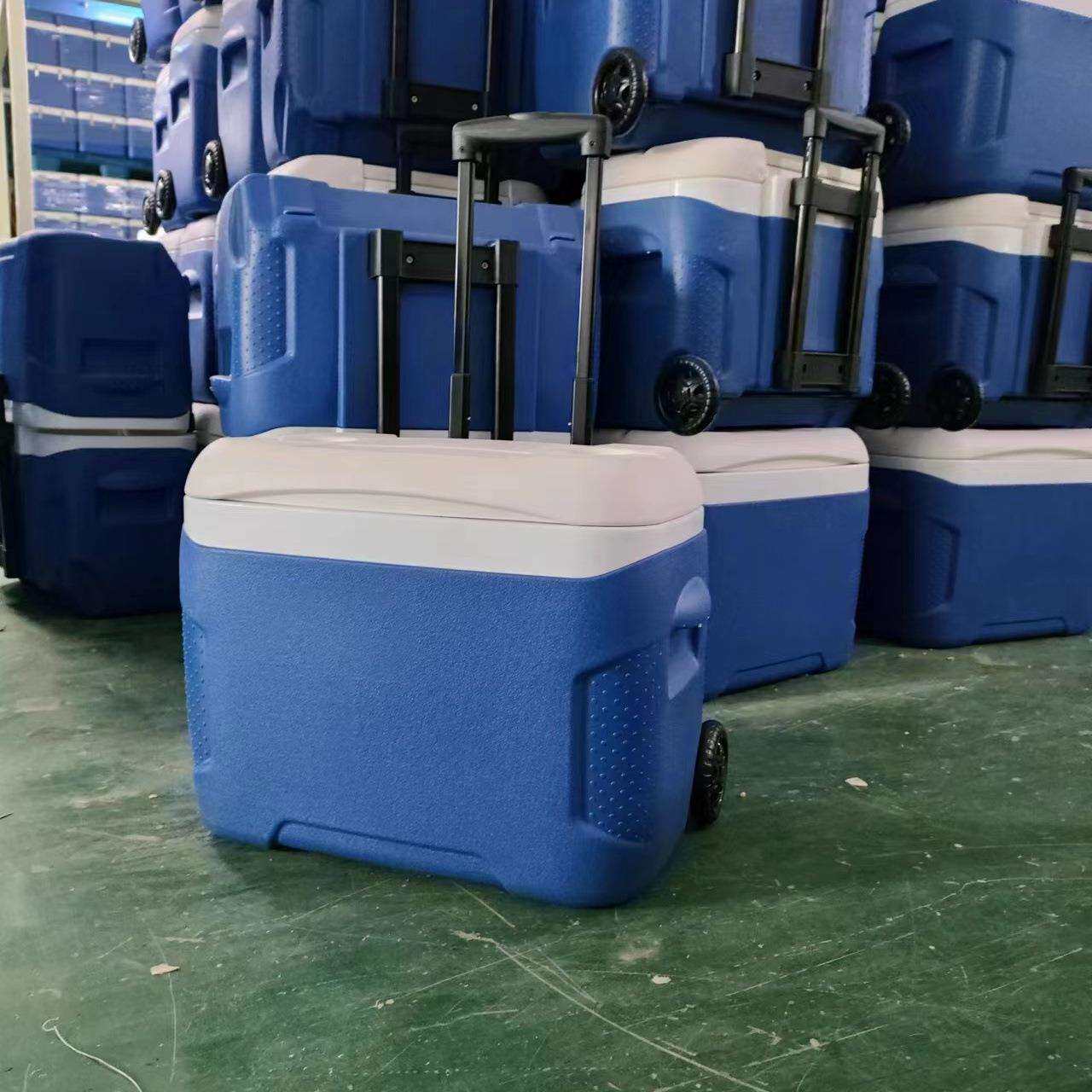 28升54L拉杆保温箱冰桶冰包保鲜冷链冷藏箱户外移动冰盒子两用PU