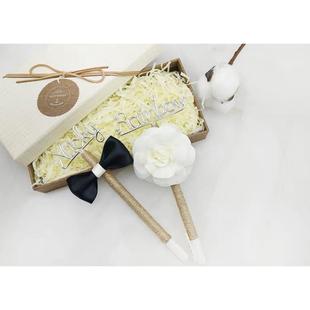 婚礼定制新郎新娘姓名签名笔婚礼创意礼品前台宾客签到笔婚礼簿笔