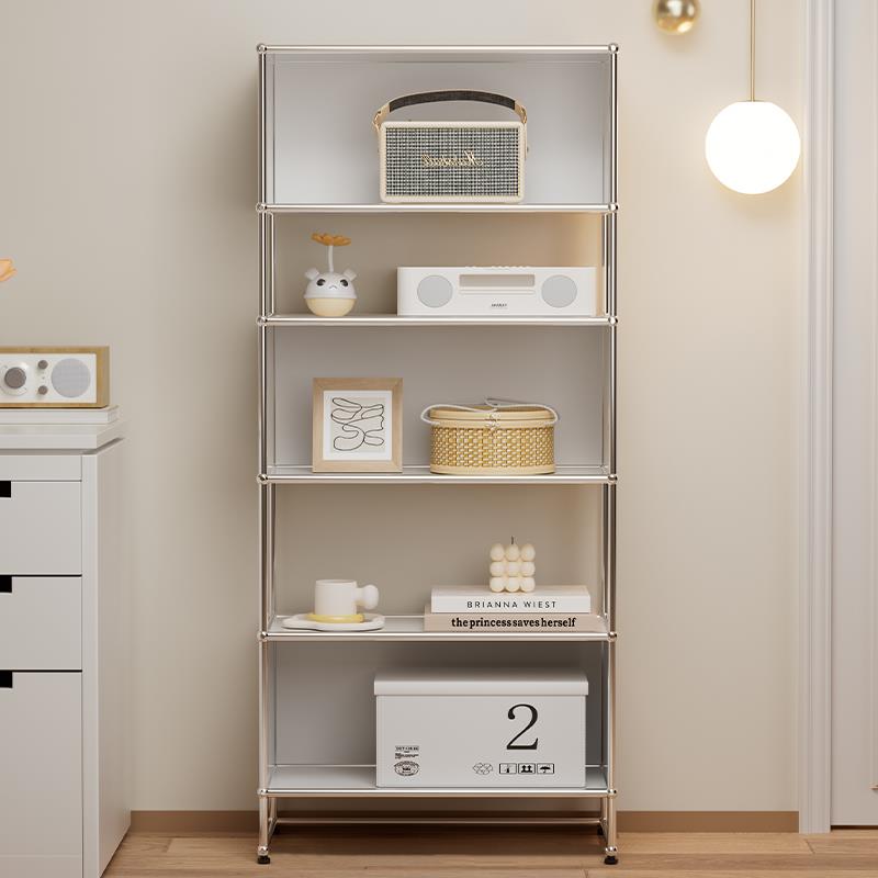 中古usm不锈钢置物架多层收纳架落地书架模块组合储物收纳架子