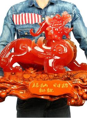 招财玉貔貅摆件 大号一对办公室桌家居玄关装饰店铺开业礼品摆设