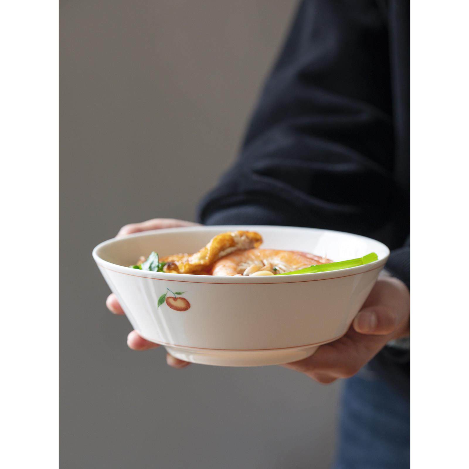 曼叙陶瓷8寸汤面碗家用2025新款泡面碗大容量赋彩景德镇喜庆餐具,餐饮具,泡面碗,淘宝优惠券,粉丝福利购,淘宝优惠卷