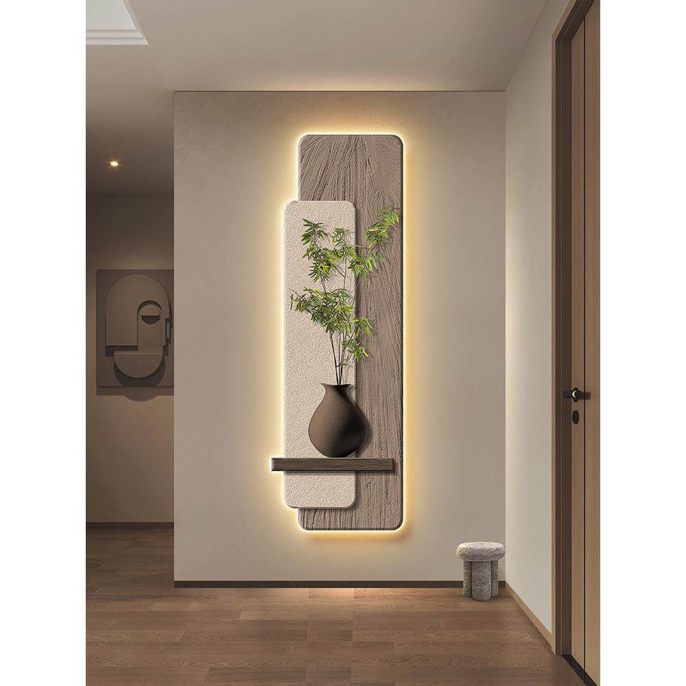 Wabi-Sabi风格入口门入口装饰画砂岩走廊走廊挂画纹理立体夜光面,家居饰品,现代装饰画,淘宝优惠券,粉丝福利购,淘宝优惠卷