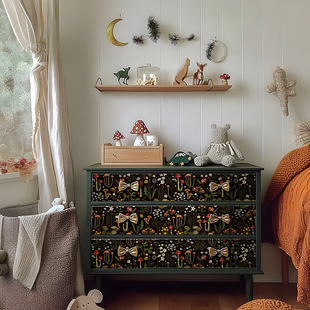 柜翻新家具旧柜子贴纸创意贴画 饰鞋 法式 复古墙贴房间改造大衣柜装