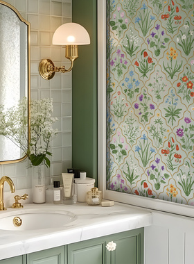 卫生间浴室玻璃窗防窥贴膜卫生间窗户法式玻璃门贴纸高级感贴画