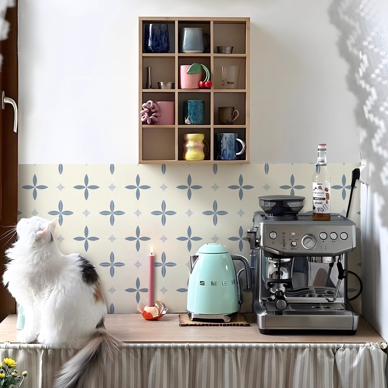 法式卫生间瓷砖贴纸防水加厚高级感厨房墙面装饰花砖墙贴自粘遮丑,家居饰品,瓷砖贴,淘宝优惠券,粉丝福利购,淘宝优惠卷