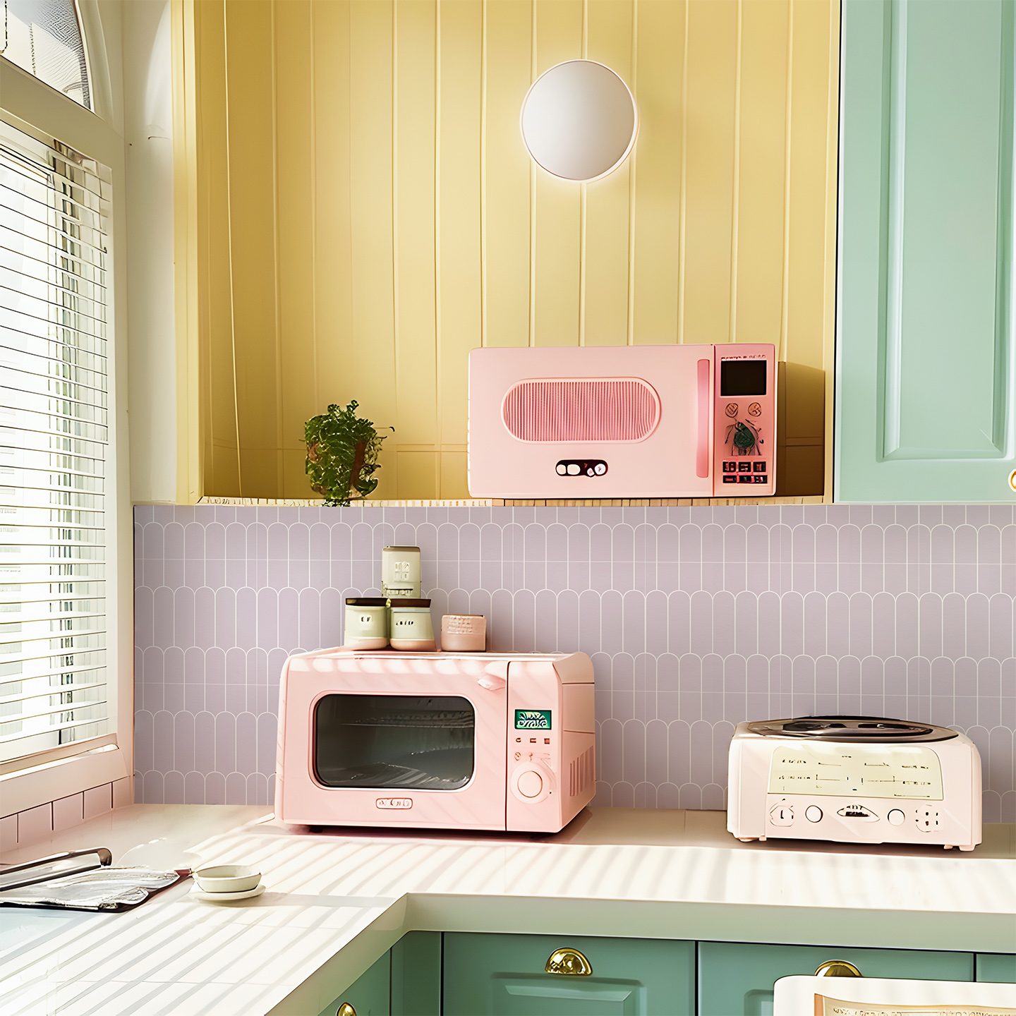 多巴胺厨房墙面翻新贴纸