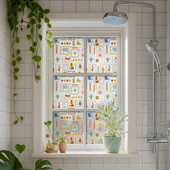 网红多巴胺玻璃贴纸透光不透明卫生间窗户贴膜防偷窥厕所移门免胶