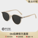 适合小脸 墨镜女白色边复古小框圆形太阳眼镜女防紫外线遮阳防晒