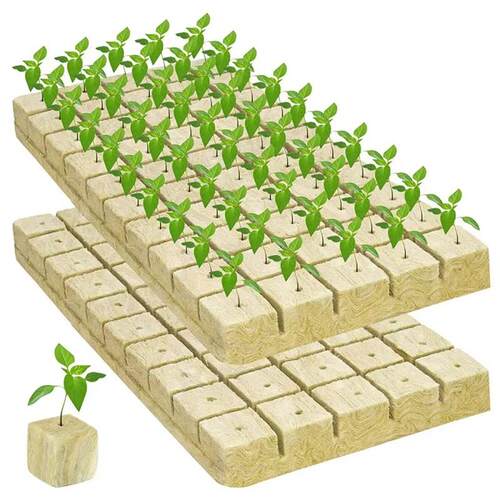 包膜25*25*25农用岩棉绿植育苗块无土栽培基质繁殖