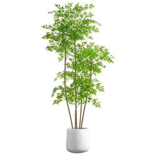 高端轻奢仿真南天竹假绿植摆件室内客厅假花装饰大型盆景仿真绿植