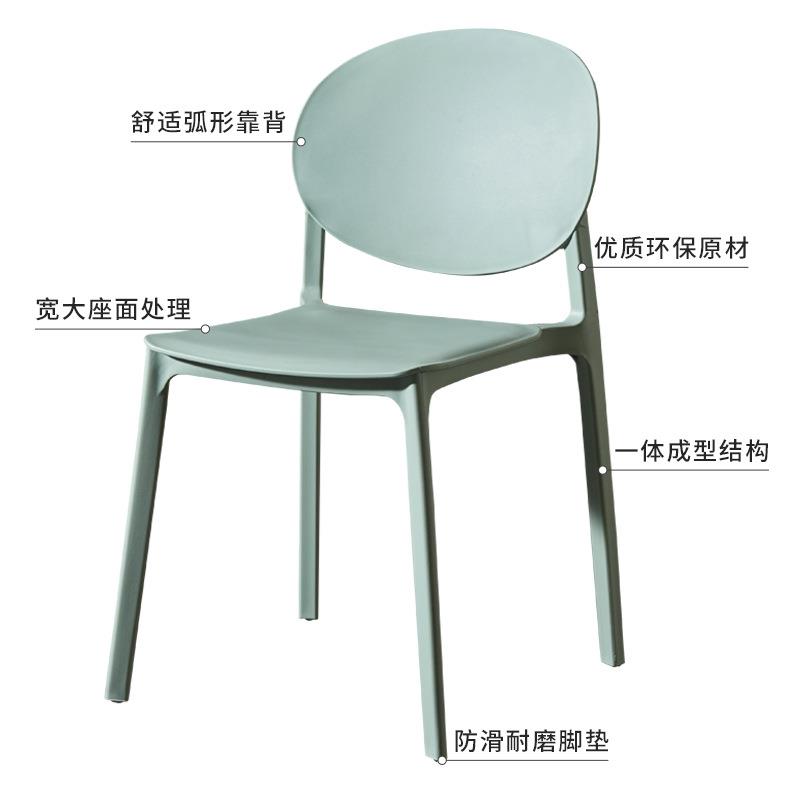 塑料椅子靠背餐桌椅加厚简约现代胶凳子办公书桌学习板凳家用餐椅