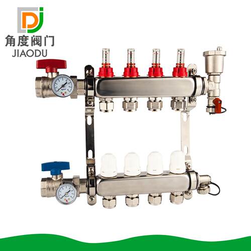 不锈钢地暖分集水器家装地暖智能控温分水器货源出口品质