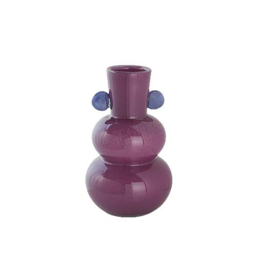 中古高颜值插花花器陶瓷异形玻璃花瓶家用客厅装饰品摆件轻奢