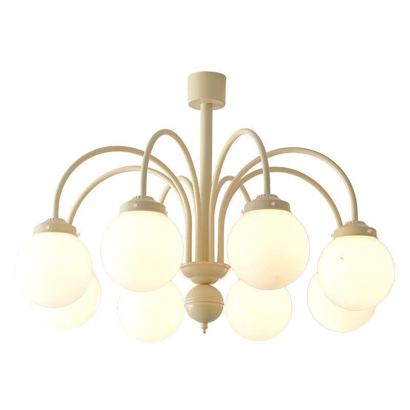 法式复古奶油风主卧室吊灯灯圆球餐厅客厅北欧温馨儿童房女孩灯具