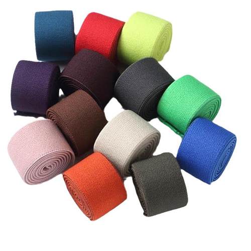 厂家直供2.0cm/2.5cm彩色厚款防尼龙松紧带双面磨毛柔软亲肤外漏