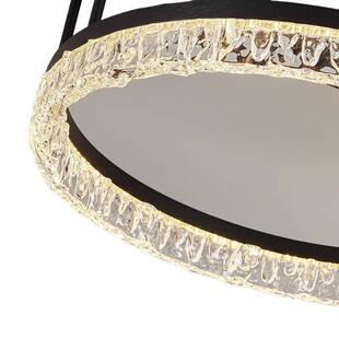 客厅吸顶灯2025年新款圆环主灯意式轻奢大气冰裂纹卧室灯全屋灯具