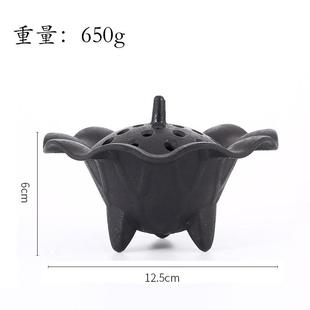 古典中式香薰炉波浪炉边多孔出香炉三足鼎立铸铁沉香炉厂家直供