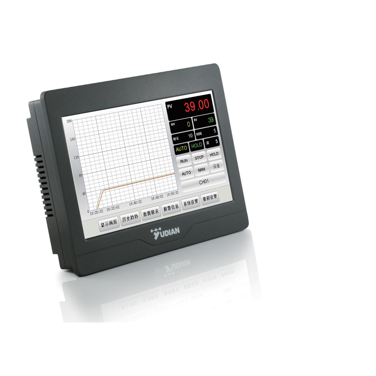 厦门宇电YUDIAN AI-3706M 六路7寸触摸操作记录型显示报警仪表