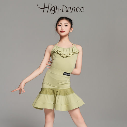 HighDance拉丁舞服女童2026夏季新款吊带露背日常练功舞蹈服4202